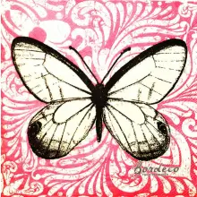 Serwetka do decoupage duży biały motyl 33x33 EASY LIFE Unikat