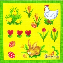 Serwetka do decoupage wielkanocne symbole 33x33 FASANA Unikat