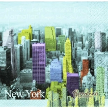 Serwetka decoupage drapacze chmur New York 33x33 GOMAR