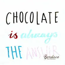 Serwetka do decoupage Chocolate is always the answer 33x33 H&M Unikat