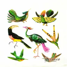 Serwetka do decoupage ptaki jak dinozaury 33x33 H&M Unikat