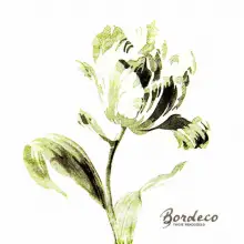 Serwetka do decoupage zielony tulipan 33x33 H&M Unikat