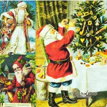 Serwetka do decoupage Mikołaje 33x33 HARMONY, Unikat