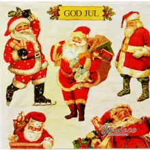 Serwetka do decoupage mix Mikołajów 33x33 HOLMBLAD Unikat