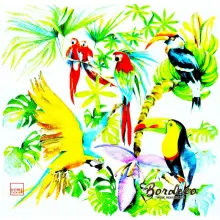 Serwetka do decoupage papugi i tukany 33x33 HOME