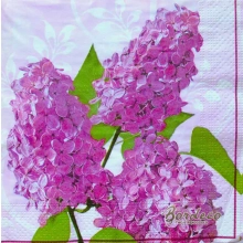 Serwetka do decoupage lilak, bez  33x33 HRC