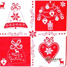 Serwetka do decoupage świąteczne ozdoby 33x