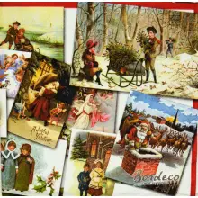 Serwetka do decoupage świąteczne obrazki 33x33 HOME Unikat