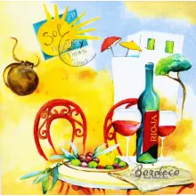 Serwetka do decoupage słoneczna Hiszpania 33x33 HOME Unikat