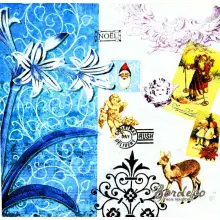 Serwetka do decoupage świąteczny kolaż vintage 33x33 HOME Unikat