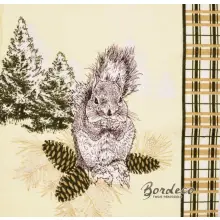 Serwetka do decoupage wiewiórka z szyszkami 33x33 HOME Unikat