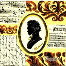 Serwetka do decoupage firmy IHR Beethoven 33x33 IHR Unikat