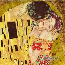 Serwetka do decoupage Pocałunek Gustawa Klimta, 33x33cm. Unikat