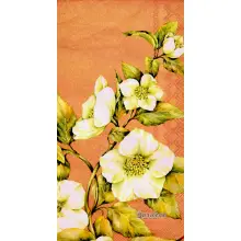 Serwetka do decoupage ciemierniki - zimowe, białe róże 33x42 IHR