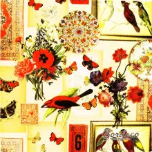 Serwetka do decoupage egzotyczny kolaż 33x33 IHR Unikat