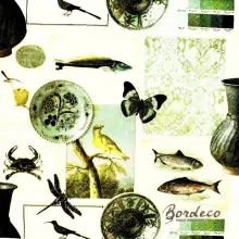 Serwetka do decoupage kolaż ryby, ptaki 33x33 IHR Unikat