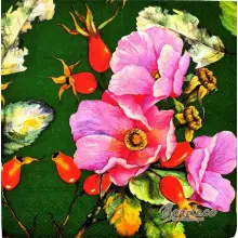 Serwetka do decoupage dzika róża 33x33 IHR Unikat