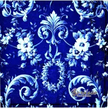 Serwetka do decoupage niebieskie kwiaty i ornamenty 33x33 IHR Unikat