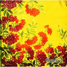 Serwetka do decoupage czerwona jarzębina 33x33 IHR Unikat