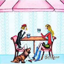 Serwetka do decoupage spotkanie przyjaciółek 33x33 IHR Unikat