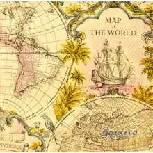 Serwetka do decoupage stare mapy świata 33x33 IHR Unikat