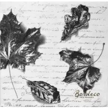 Serwetka do decoupage szare liście 33x33 IHR Unikat