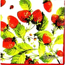Serwetka do decoupage truskawki, motylek  33x33 IHR UnikatSerwetka do decoupage truskawki, motylek  33x33 IHR UnikatSerw