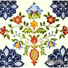 Serwetka do decoupage wzory ludowe, malowanka 33x33 IHR Unikat