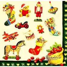 Serwetka do decoupage zabawki, ozdoby choinkowe 33x33 IHR Unikat