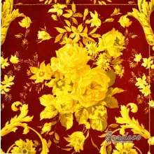 Serwetka do decoupage złote kwiaty ornament 33x33 IHR Unikat
