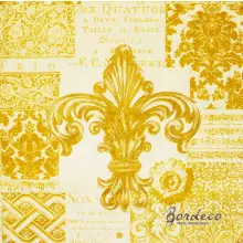 Serwetka do decoupage złoty ornament 33x33 IHR Unikat