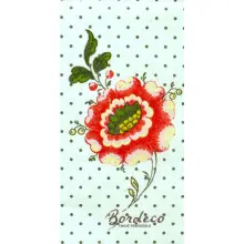 Serwetka do decoupage czerwony kwiat i kropki 38x38 IKEA Unikat