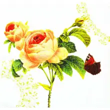 Serwetka do decoupage róza vintage 33x33 JASON Unikat