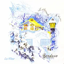 Serwetka do decoupage dom z latarnią zimą 33x33 LA FLEUR Unikat