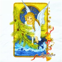 Serwetka do decoupage obrazek z aniołem 33x33 LUXY Unikat