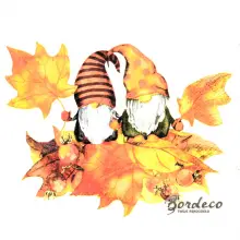 Serwetka do decoupage jesienne skrzaty 25x25 MAKI