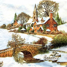 Serwetka do decoupage kamienny mostek 33x33 MAKI