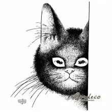 Serwetka do decoupage rysunek kota z myszkami w oczach 33x33 MAKI Unikat