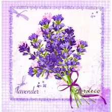 Serwetka do decoupage lawendowy bukiet 33x33 MAKI