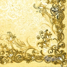 Serwetka do decoupage malowana ozdobna ramka, relief 33x33 MAKI Unikat