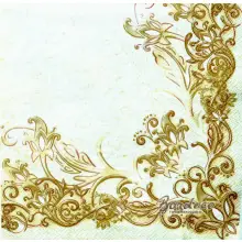 Serwetka do decoupage malowana ozdobna ramka, relief 33x33 MAKI Unikat