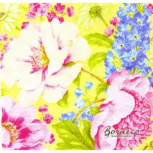 Serwetka do decoupage pastelowe kwiaty ogrodowe lata 33x33 MAKI Unikat