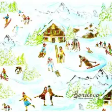 Serwetka do decoupage sporty zimowe w górach 33x33 MAKI Unikat