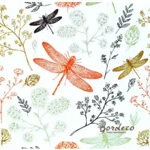 Serwetka do decoupage ważki i rośliny 33x33 MAKI Unikat