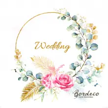 Serwetka do decoupage wianek ślubny 33x33 MAKI
