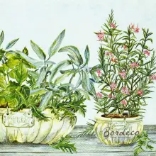 Serwetka do decoupage zioła w donicach 33x33 MAKI Unikat