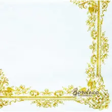 Serwetka do decoupage złota ramka 33x33 MAKI Unikat