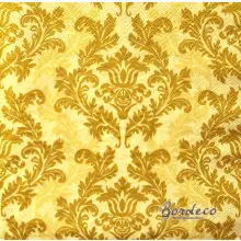 Serwetka do decoupage tapeta ornament złoty 33x33 MAKI