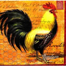 Serwetka do decoupage kogut 33x33 MICHEL Unikat