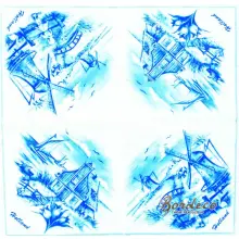 Serwetka do decoupage Holandia nad morzem na niebiesko 33x33 MIMEX Unikat